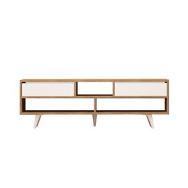 Hanah Home Glasgow Soporte de TV Roble y Blanco